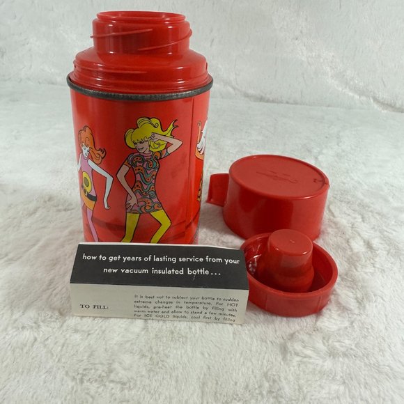 Vintage 1968 Josie the Pussycats Metal Thermos for Lunchbox Aladdin Industries - Picture 9 of 12